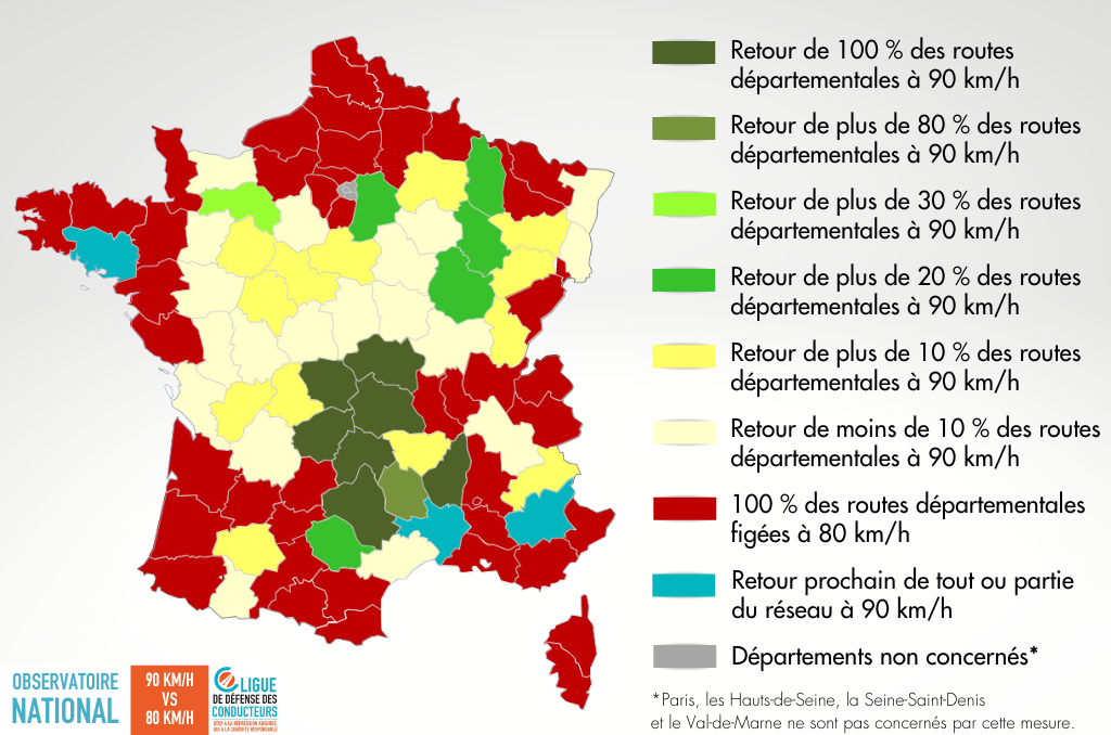 Carte de France 80 90